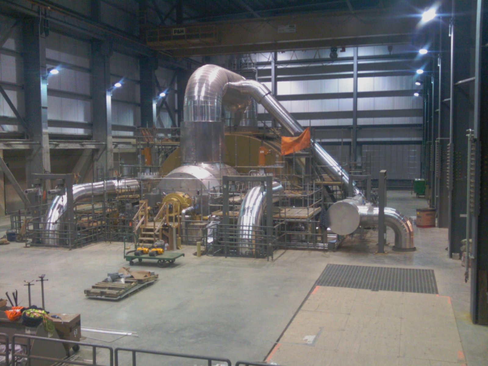 Pipe Insulation on an electical turbine